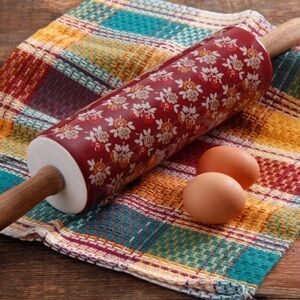 Rare - The Pioneer Woman Fall Flowers Rolling Pin.